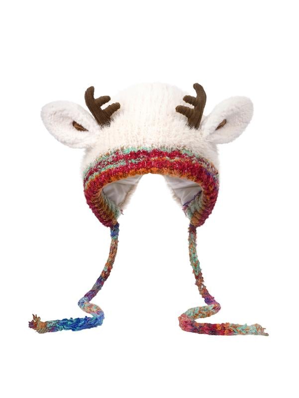 🎁🎄Soldes de Noël 49 % de réduction ! 🦌Bonnet de Noël festif au design original avec des bois de renne🧶