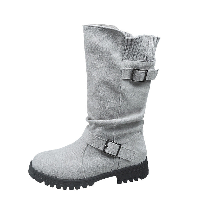 Chaussures en daim Chica pour femmes – Rehaussez votre style automnal avec une mode européenne et américaine, un design souple et respirant