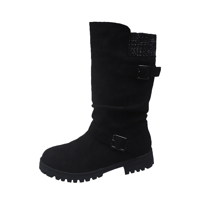 Chaussures en daim Chica pour femmes – Rehaussez votre style automnal avec une mode européenne et américaine, un design souple et respirant