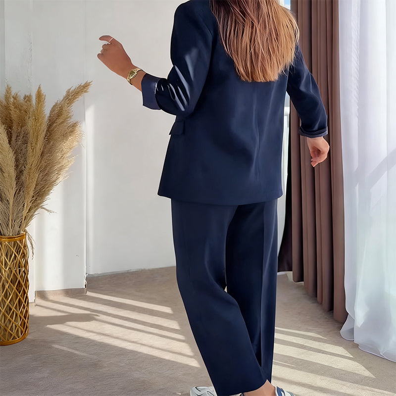 🛒 60% DE RÉDUCTION ! 👗 Ensemble 2 Pièces Femme – Blazer et Pantalon Classiques, Tissu Premium & Coupe Élégante ✨🧥