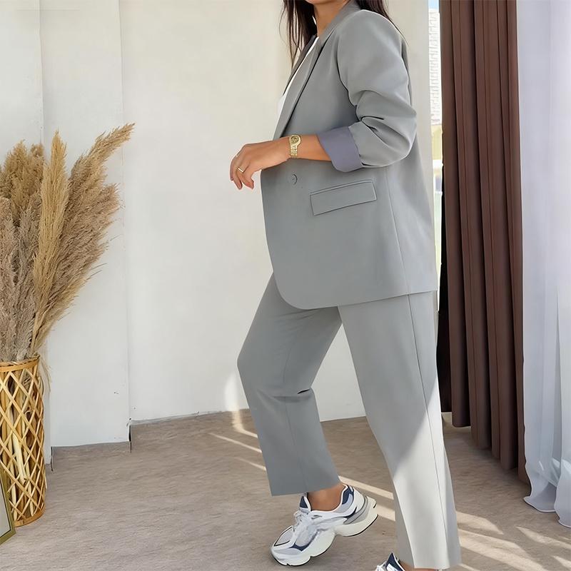 🛒 60% DE RÉDUCTION ! 👗 Ensemble 2 Pièces Femme – Blazer et Pantalon Classiques, Tissu Premium & Coupe Élégante ✨🧥