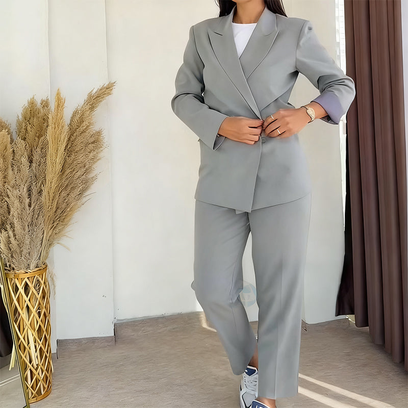 🛒 60% DE RÉDUCTION ! 👗 Ensemble 2 Pièces Femme – Blazer et Pantalon Classiques, Tissu Premium & Coupe Élégante ✨🧥