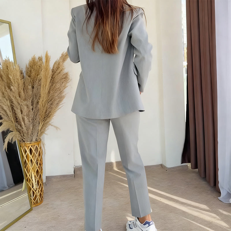 🛒 60% DE RÉDUCTION ! 👗 Ensemble 2 Pièces Femme – Blazer et Pantalon Classiques, Tissu Premium & Coupe Élégante ✨🧥