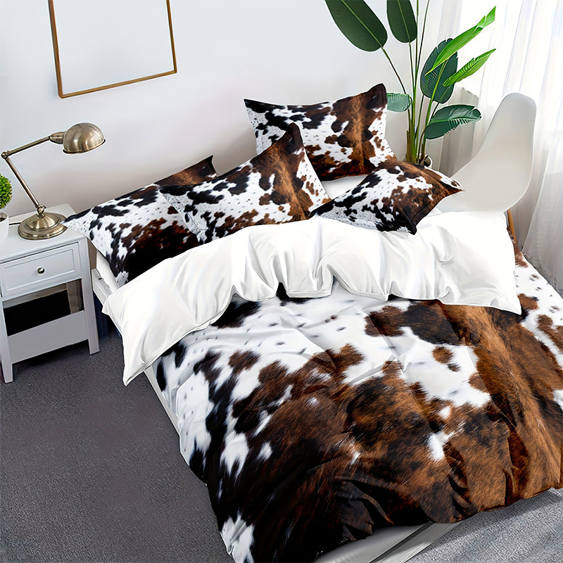 🔥Ensemble housse de couette imprimé vache