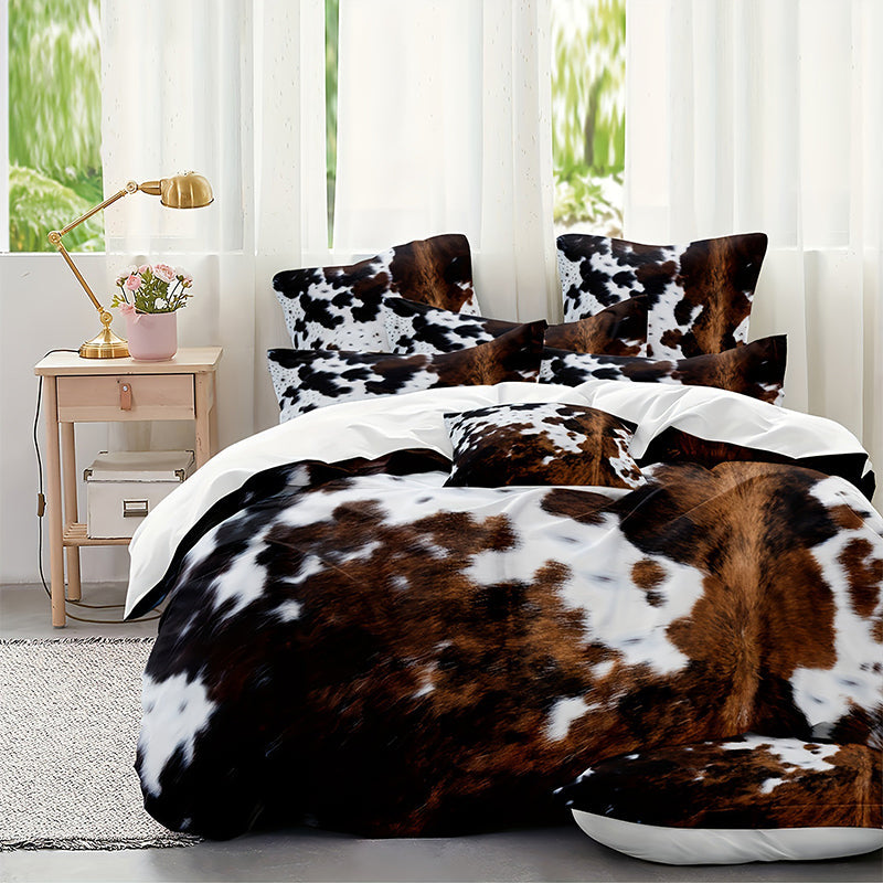 🔥Ensemble housse de couette imprimé vache