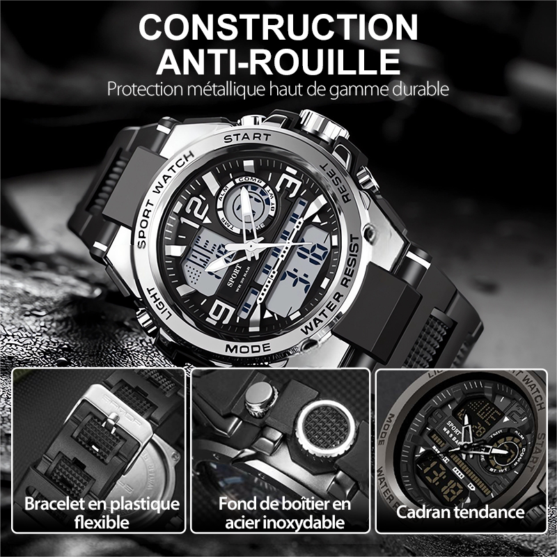 🎅Saldi natalizi - 50% di sconto🌲⌚Orologio sportivo impermeabile da uomo con display luminoso