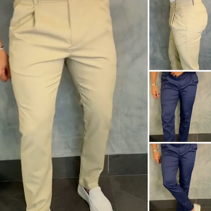 Pantalon habillé slim fit fuselé pour homme