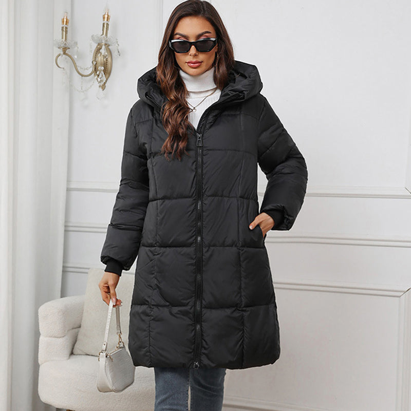 Manteau d'hiver long pour femmes, chaud, douillet et coupe-vent