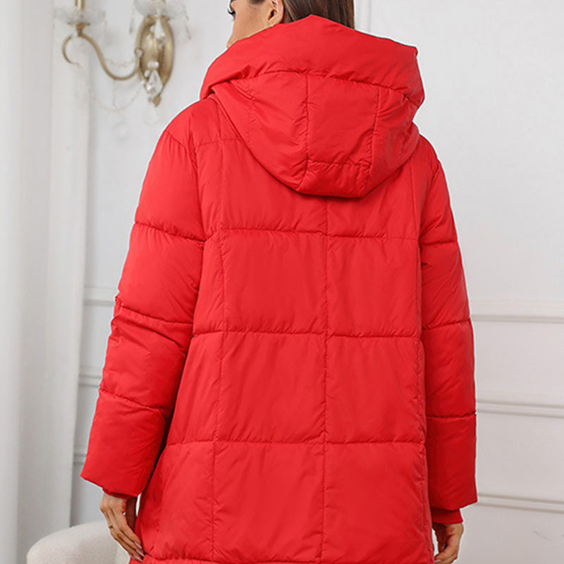 Manteau d'hiver long pour femmes, chaud, douillet et coupe-vent