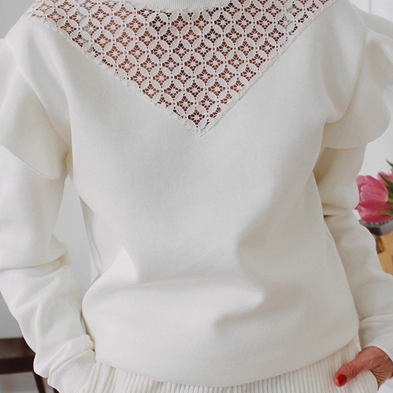 Women's Chic Lace Casual Sweatshirt