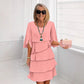 Robe élégante à superpositions et manches volantées pour femmes
