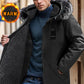 🔥Veste parka mi-longue thermique à capuche coupe-vent pour homme