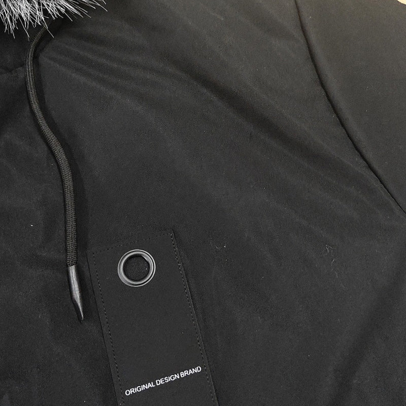 🔥Veste parka mi-longue thermique à capuche coupe-vent pour homme