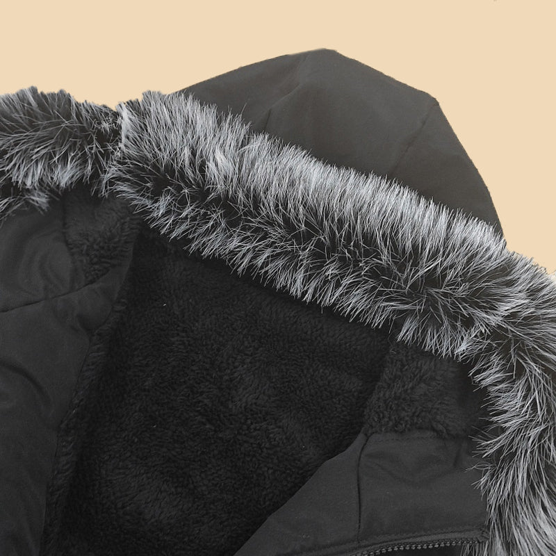 🔥Veste parka mi-longue thermique à capuche coupe-vent pour homme