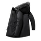 🔥Veste parka mi-longue thermique à capuche coupe-vent pour homme