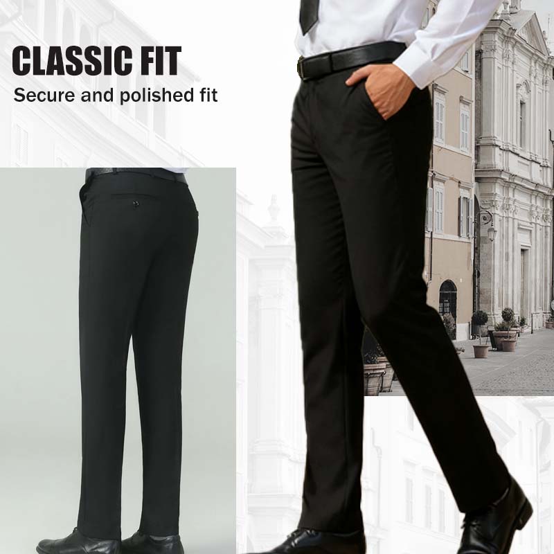 Pantalon de costume classique léger et extensible pour homme