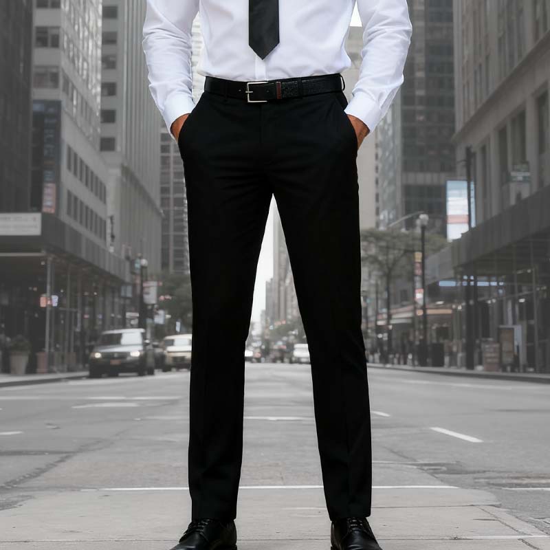 Pantalon de costume classique léger et extensible pour homme