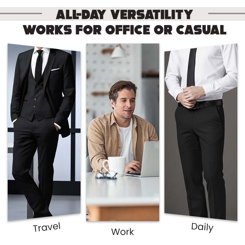 Pantalon de costume classique léger et extensible pour homme