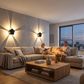 Applique murale LED moderne avec effet lumineux géométrique