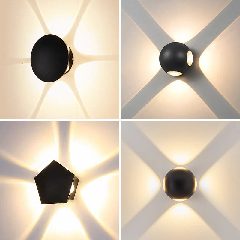 Applique murale LED moderne avec effet lumineux géométrique
