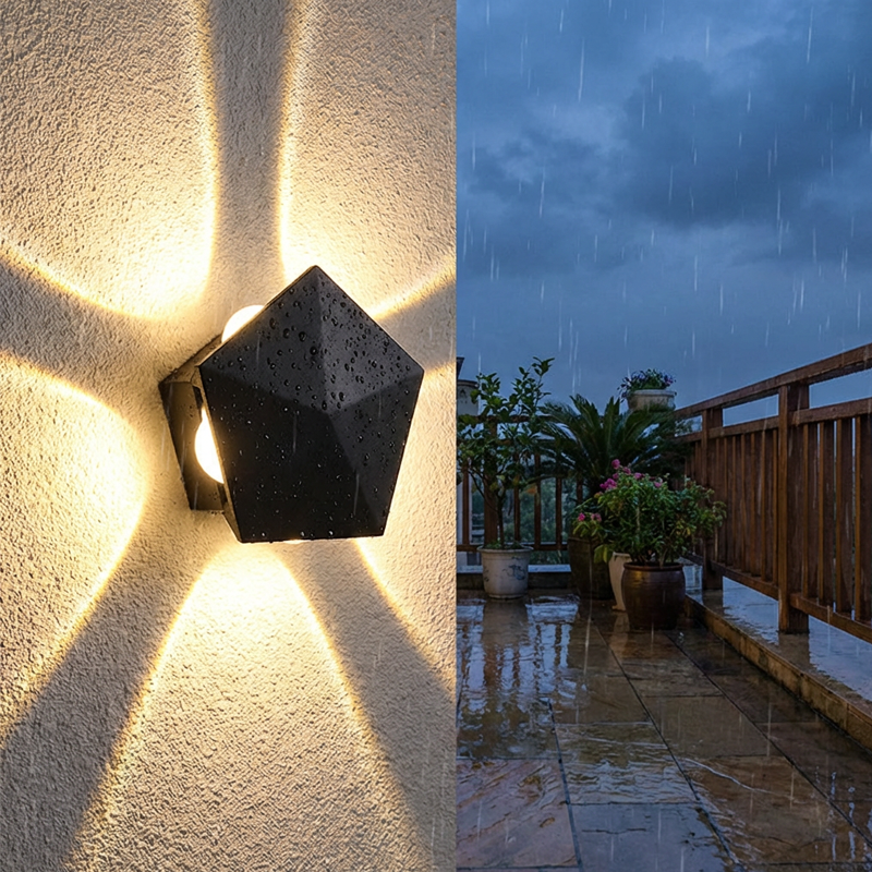 Applique murale LED moderne avec effet lumineux géométrique