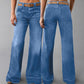 🎉👖50% de réduction ! Jean évasé rétro pour femme – Coupe flatteuse, poches généreuses et denim stretch ultra-confortable