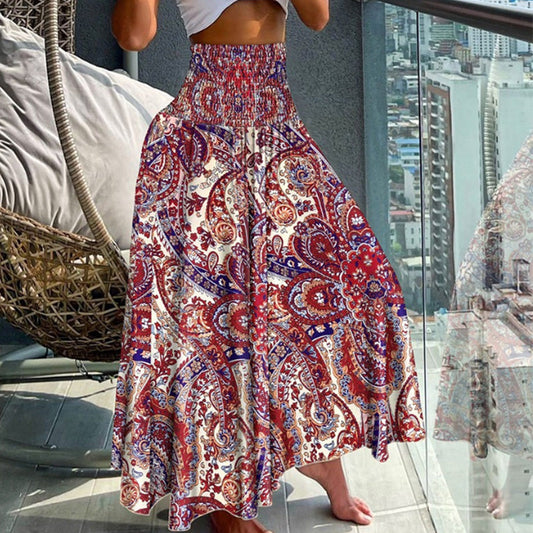 🌸Jupe-culotte décontractée à imprimé tendance pour femme, taille haute🔥