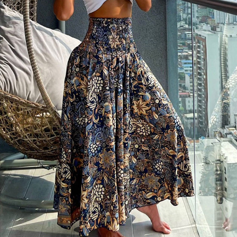 🌸Jupe-culotte décontractée à imprimé tendance pour femme, taille haute🔥