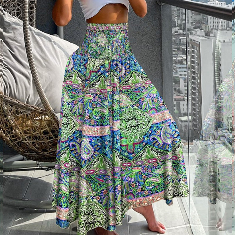 🌸Jupe-culotte décontractée à imprimé tendance pour femme, taille haute🔥