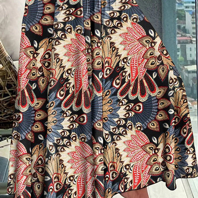 🌸Jupe-culotte décontractée à imprimé tendance pour femme, taille haute🔥