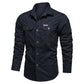 Chemise de travail en coton à manches longues pour homme