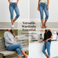 Women's Casual High Waist Stretch Capri Jeans