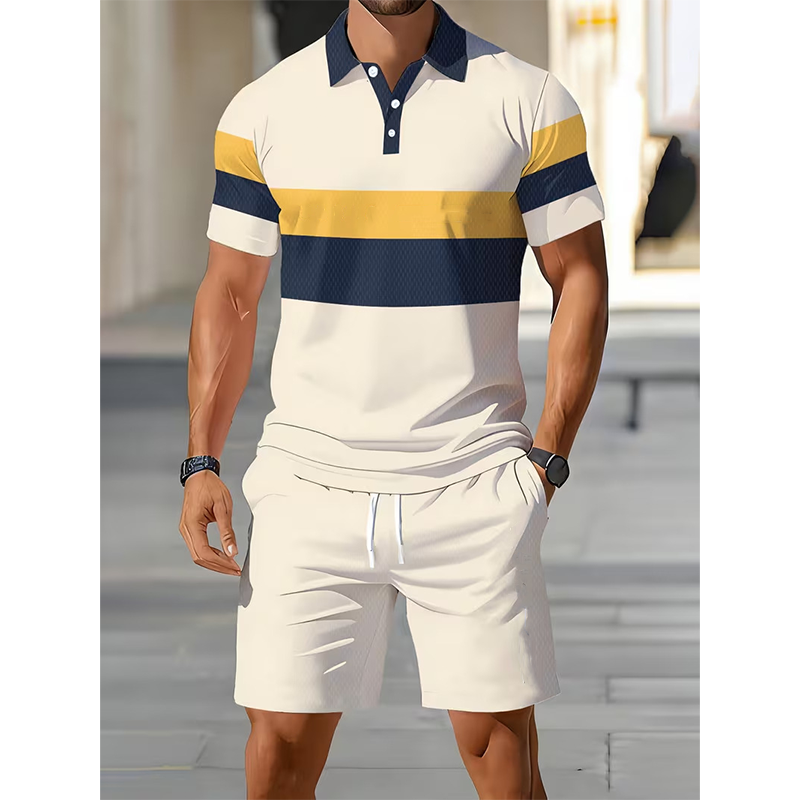 💥Set 2 Pièces Chemise & Short Homme Imprimé Numérique – Tissu Premium Respirant, Coupe Athlétique, Infroissable👕