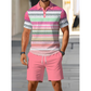 💥Set 2 Pièces Chemise & Short Homme Imprimé Numérique – Tissu Premium Respirant, Coupe Athlétique, Infroissable👕