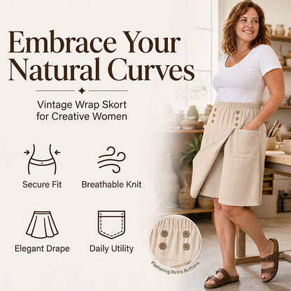Short asymétrique croisé pour femme, arrivant aux genoux