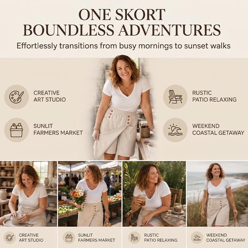 Short asymétrique croisé pour femme, arrivant aux genoux