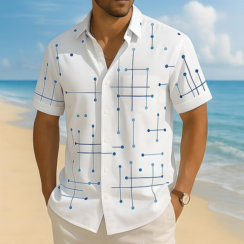 🎉 Vente 2026 — Plus de 38 400 vendus!👔 Chemise Homme Imprimé Géométrique – Estivale ✨