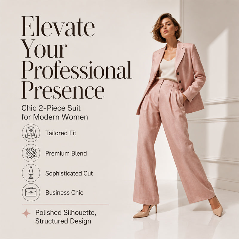 ⌛Soldes de lancement de la collection automne - Ensemble deux pièces pour femme : blazer et pantalon décontractés
