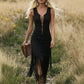 Robe moulante sans manches à pompons style western rétro