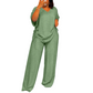 Ensemble décontracté pour femme : haut à col V et pantalon large