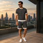 Ensemble 2 pièces pour homme : haut décontracté et short