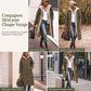 Manteau matelassé à capuche réversible et coupe ajustée