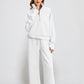 ⏳Réductions exceptionnelles⏳!😎Ensemble Pull-over Zippé à Col Montant et Pantalon à Jambes Larges pour Femme
