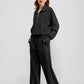 ⏳Réductions exceptionnelles⏳!😎Ensemble Pull-over Zippé à Col Montant et Pantalon à Jambes Larges pour Femme