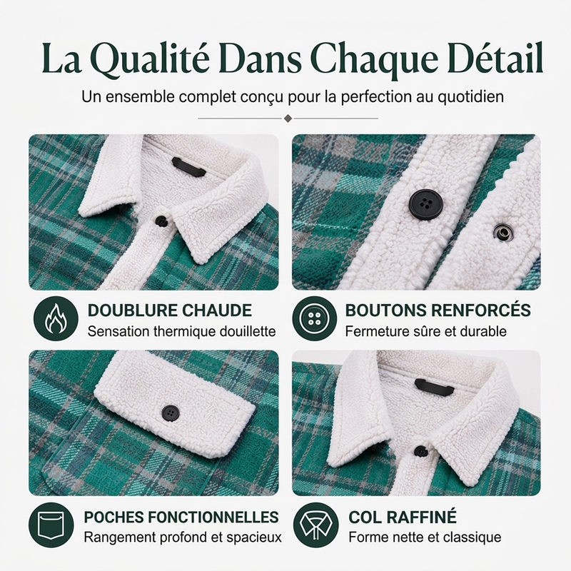 ⏳Liquidation totale⏳Veste à carreaux à blocs de couleur décontractée pour femme