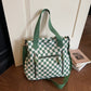Casual Large Capacity Checkerboard Tote Bag