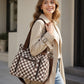 Casual Large Capacity Checkerboard Tote Bag