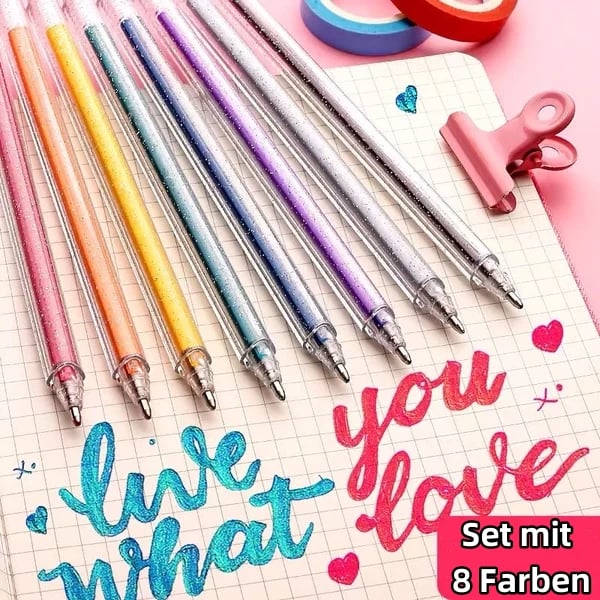 🔥Vente de Noël - 49% de réduction🎨 Ensemble de stylos à gel scintillants🎄Couleurs lumineuses, créativité illimitée
