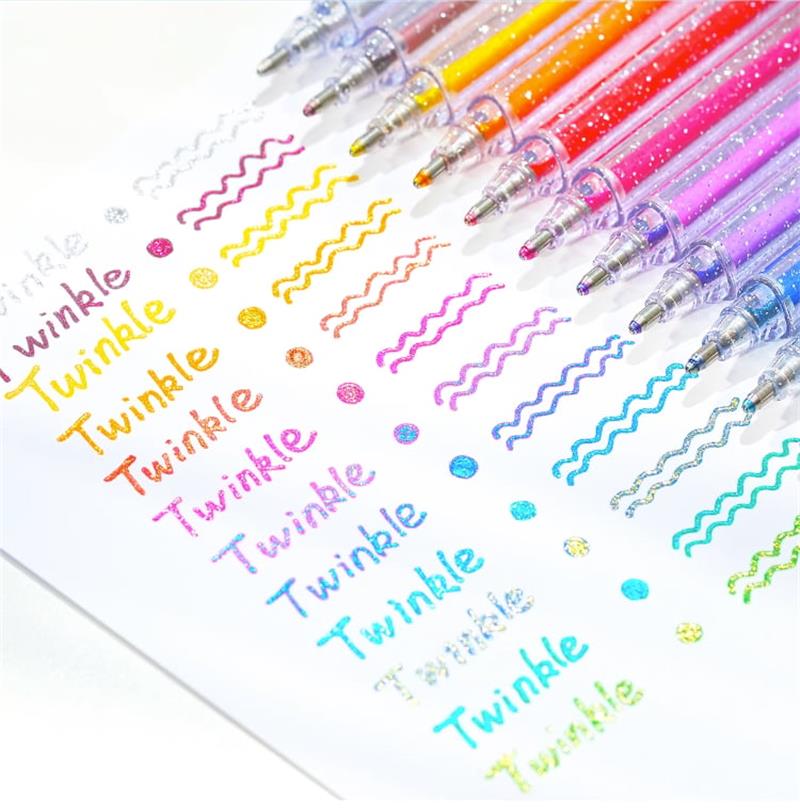 🔥Vente de Noël - 49% de réduction🎨 Ensemble de stylos à gel scintillants🎄Couleurs lumineuses, créativité illimitée