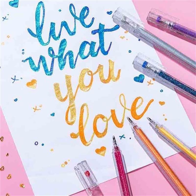 🔥Vente de Noël - 49% de réduction🎨 Ensemble de stylos à gel scintillants🎄Couleurs lumineuses, créativité illimitée
